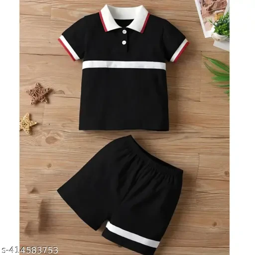 Boy's Stylish Cotton Tshirt&Shorts Set(Pack of 1)