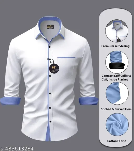 Men Regular Fit Solid Men Shirt