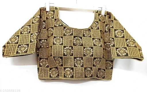 BLACK ZARI BEADS BLOUSE