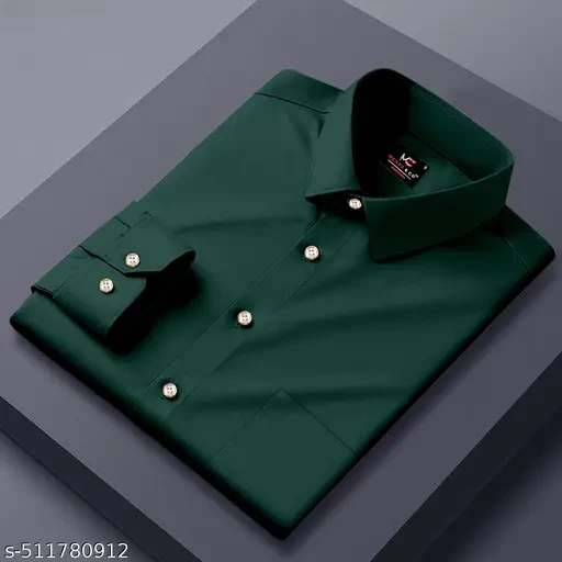 Stylish  Glmaorous plain Mans Shirt