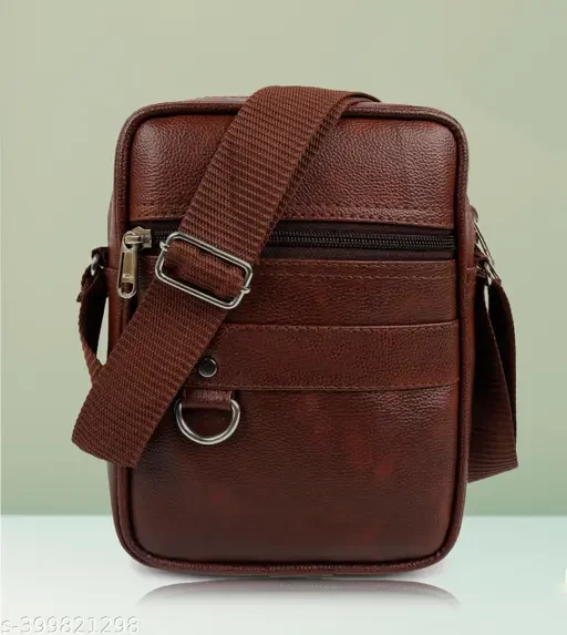 Messenger small sling bag for men women office use persnol casual with adjustable Strap