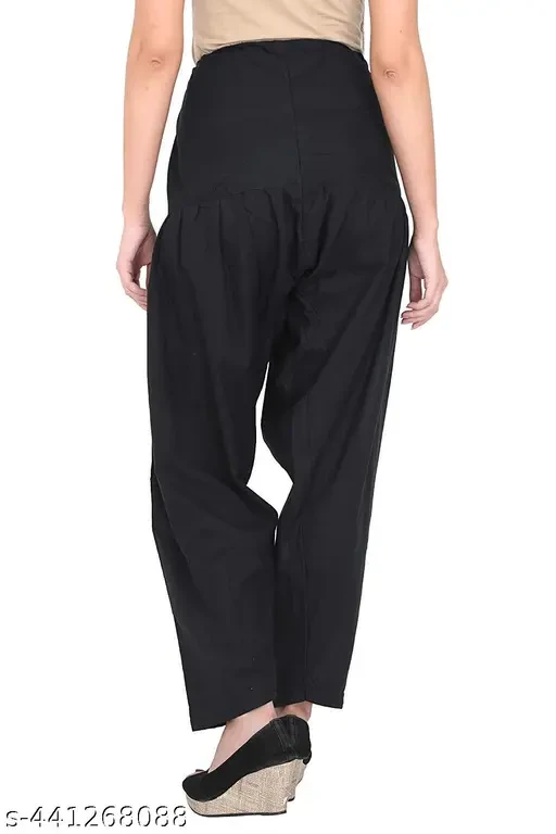 Woman's Plain Cotton Patiala Pants
