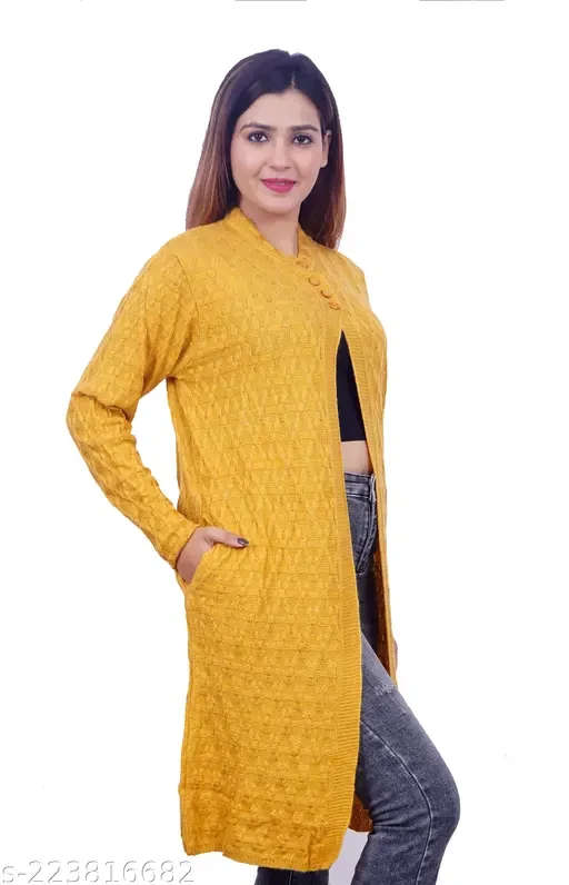 Hills Women Regular Fit Solid Women Cardigans