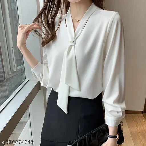 Chino Shirt Tops Striped Regular Fit Top For Women