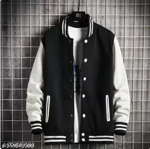 Versity Jacket Black and White