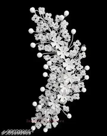 Princess tiara silver crystal finish juda and hair accessories Silver color